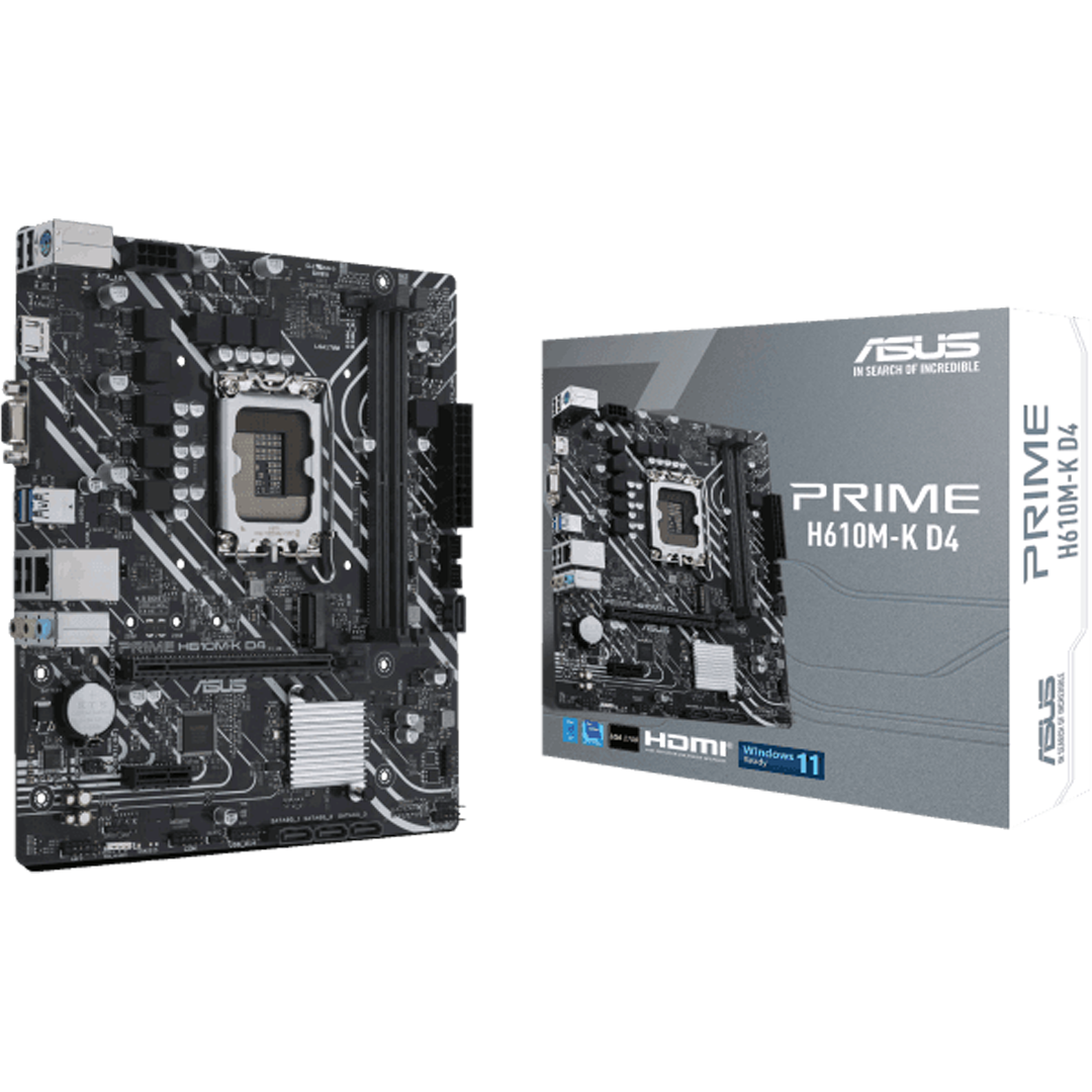 ASUS PRIME H610M-K DDR4 LGA 1700 Micro ATX Motherboard | AHW Store